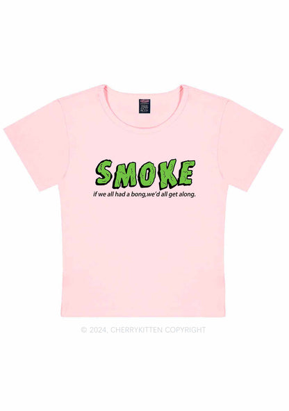 Smoke Get Along Y2K Baby Tee Cherrykitten