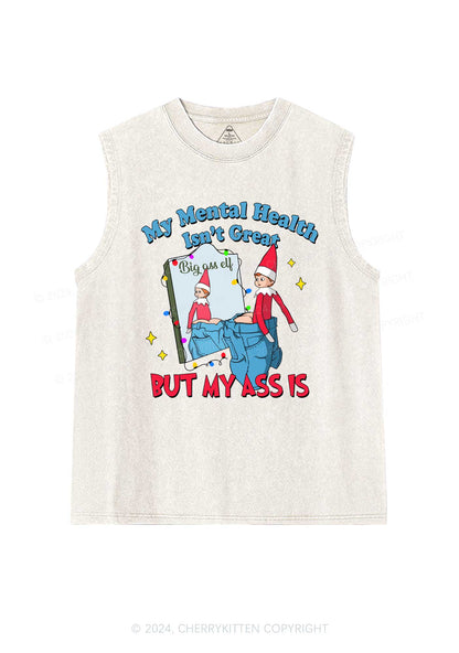 Christmas Big Axx Elf Y2K Washed Tank Cherrykitten