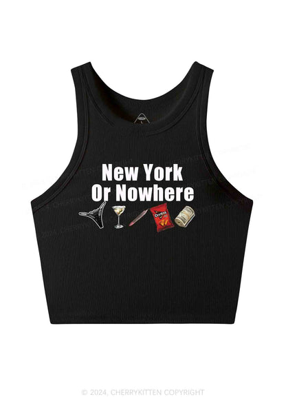 New York Or Nowhere Y2K Crop Tank Top Cherrykitten