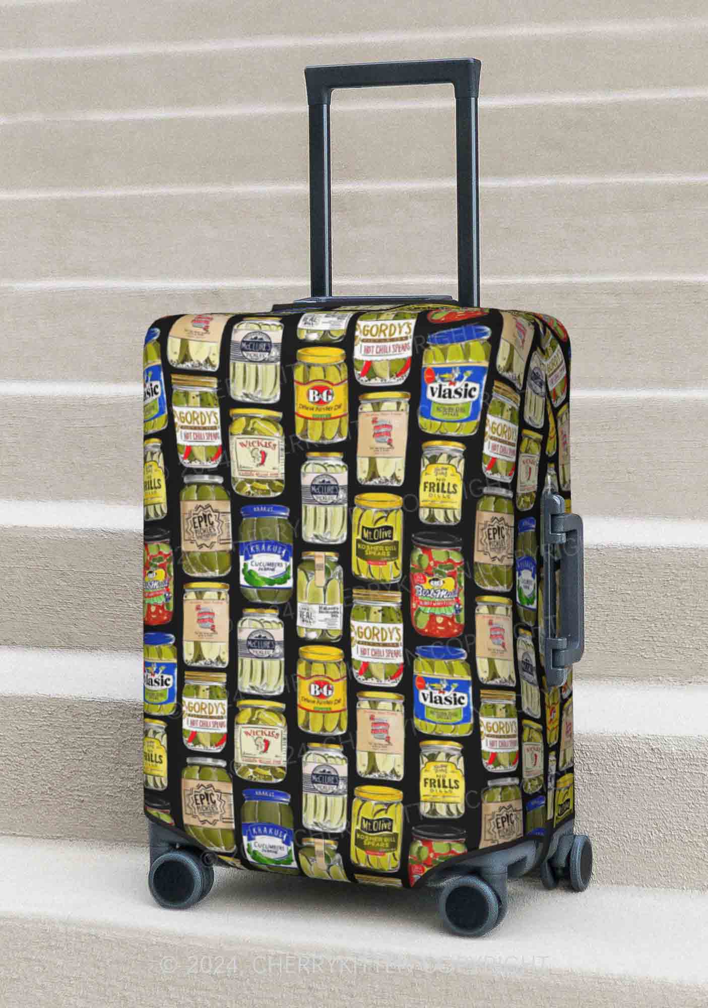 Black Pickles Y2K Luggage Cover Cherrykitten