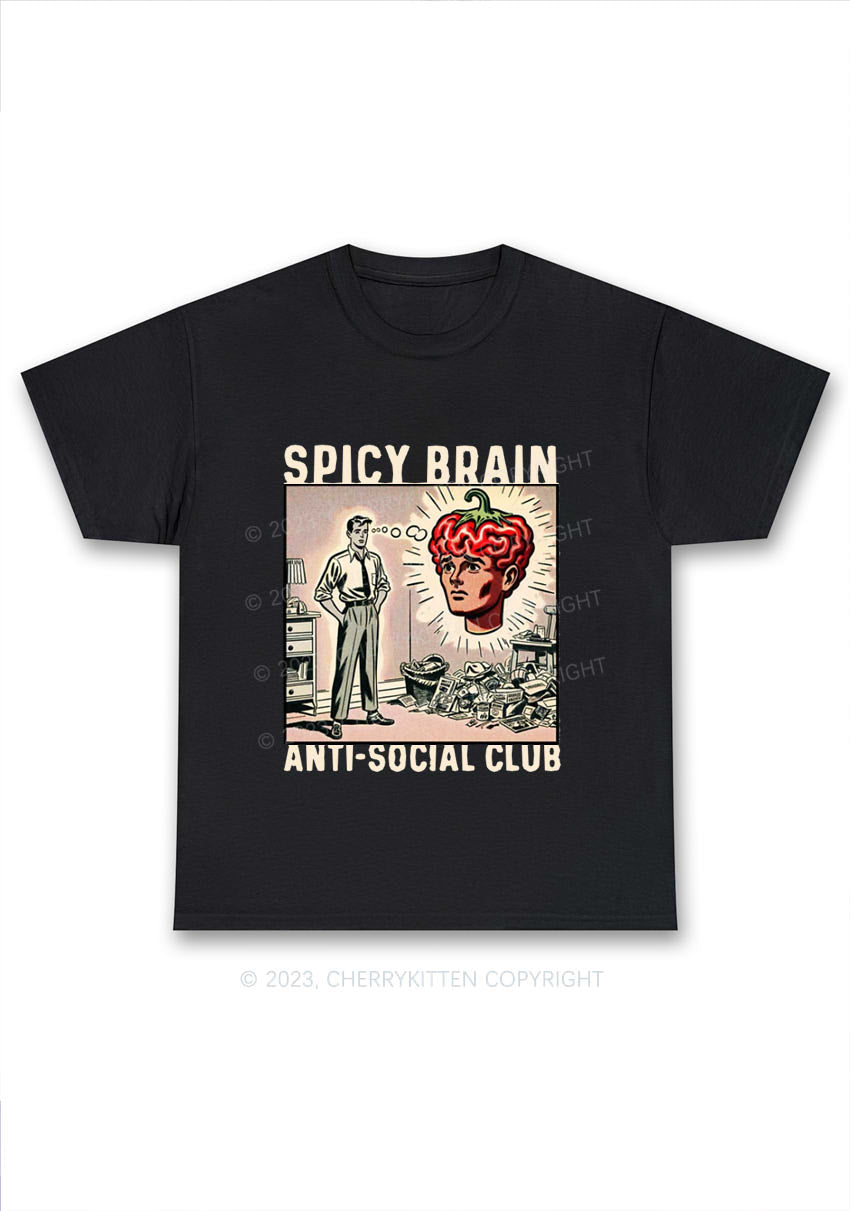 Spicy Brain Anti-Social Club Y2K Chunky Shirt Cherrykitten