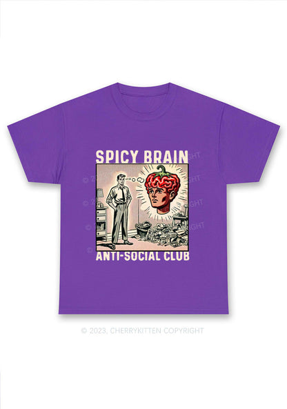 Spicy Brain Anti-Social Club Y2K Chunky Shirt Cherrykitten