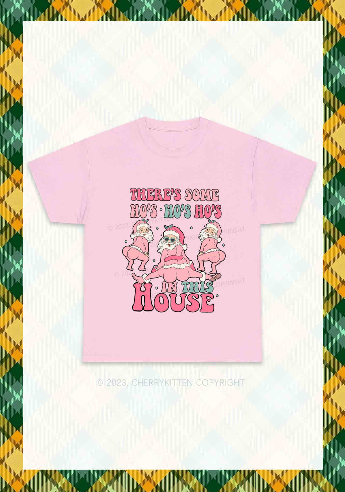 Pink Santas Christmas Y2K Chunky Shirt Cherrykitten