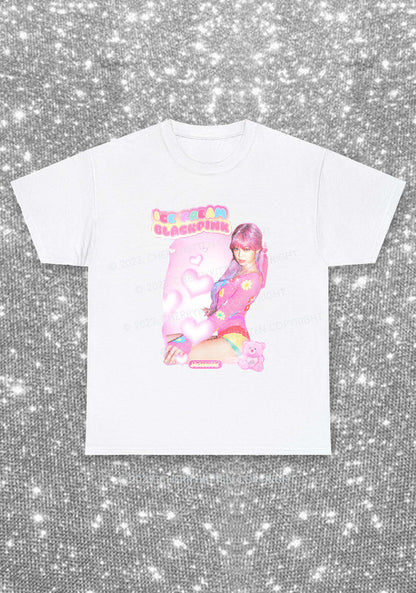 Pink Ice Cream Kpop Y2K Chunky Shirt Cherrykitten