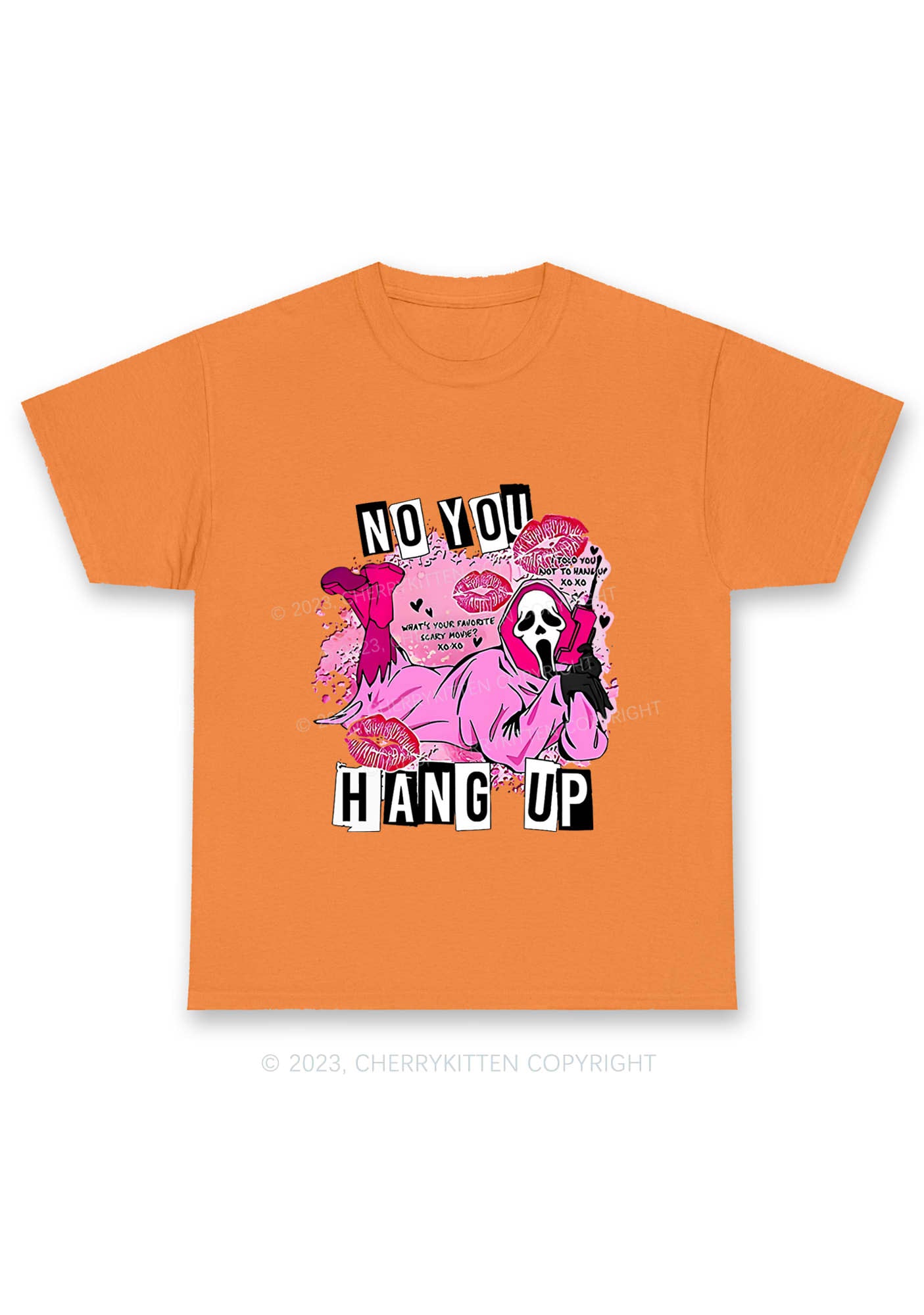 Pink Ghost Lying Halloween Y2K Chunky Shirt Cherrykitten