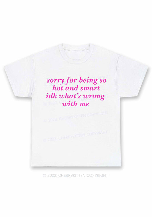 Sorry For Being So Smart Y2K Chunky Shirt Cherrykitten