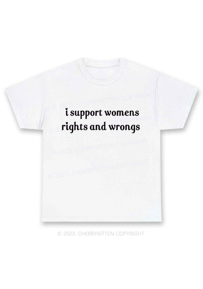 I Support Women Y2K Chunky Shirt Cherrykitten