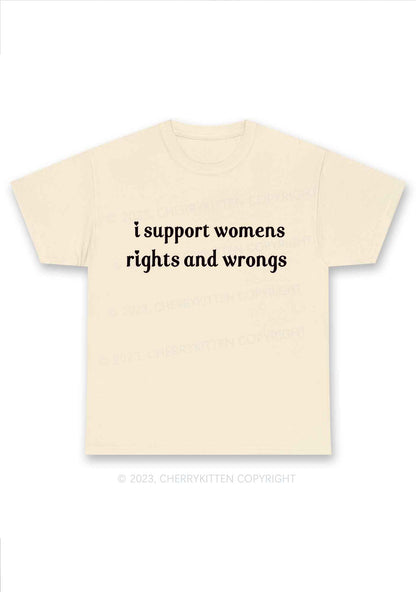 I Support Women Y2K Chunky Shirt Cherrykitten