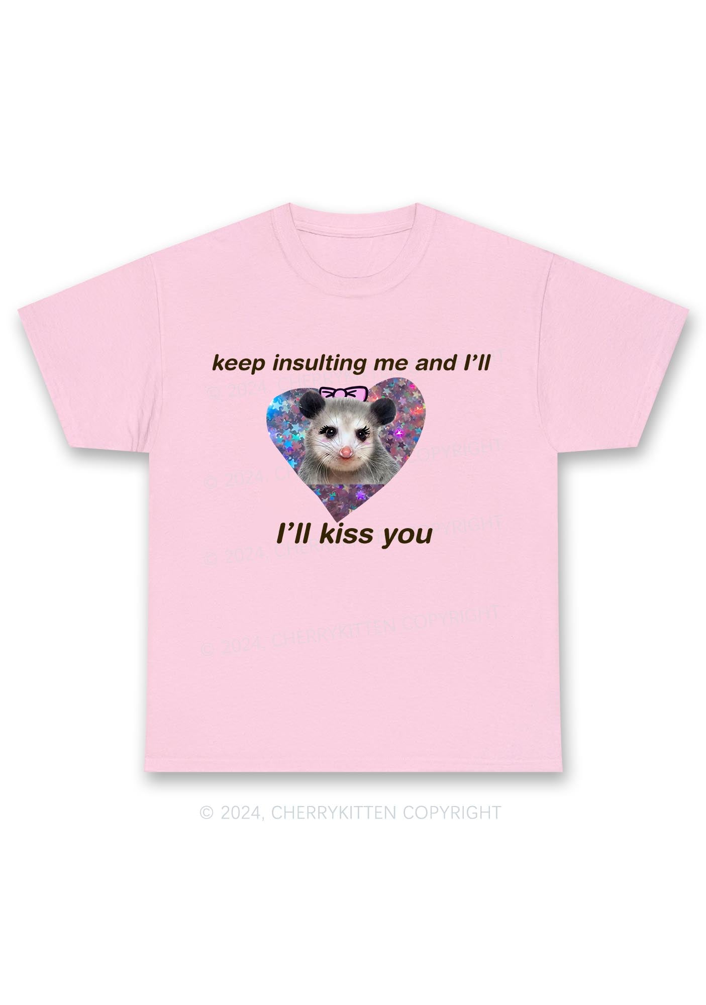 Keep Insulting Me And I'll Kiss You Y2K Chunky Shirt Cherrykitten