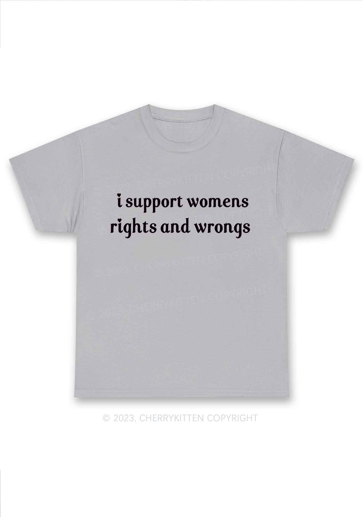 I Support Women Y2K Chunky Shirt Cherrykitten