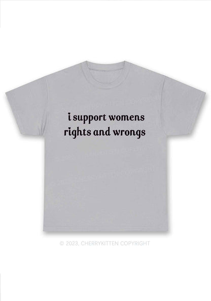 I Support Women Y2K Chunky Shirt Cherrykitten