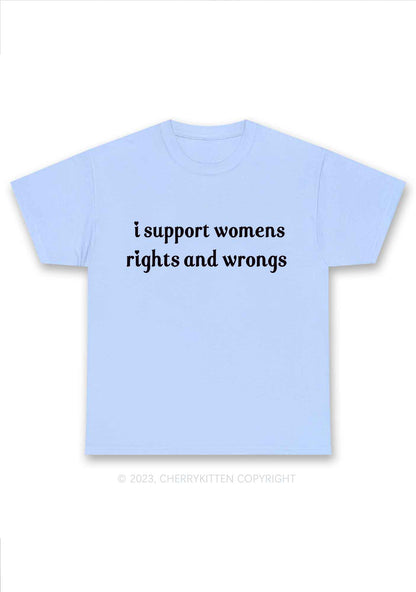 I Support Women Y2K Chunky Shirt Cherrykitten