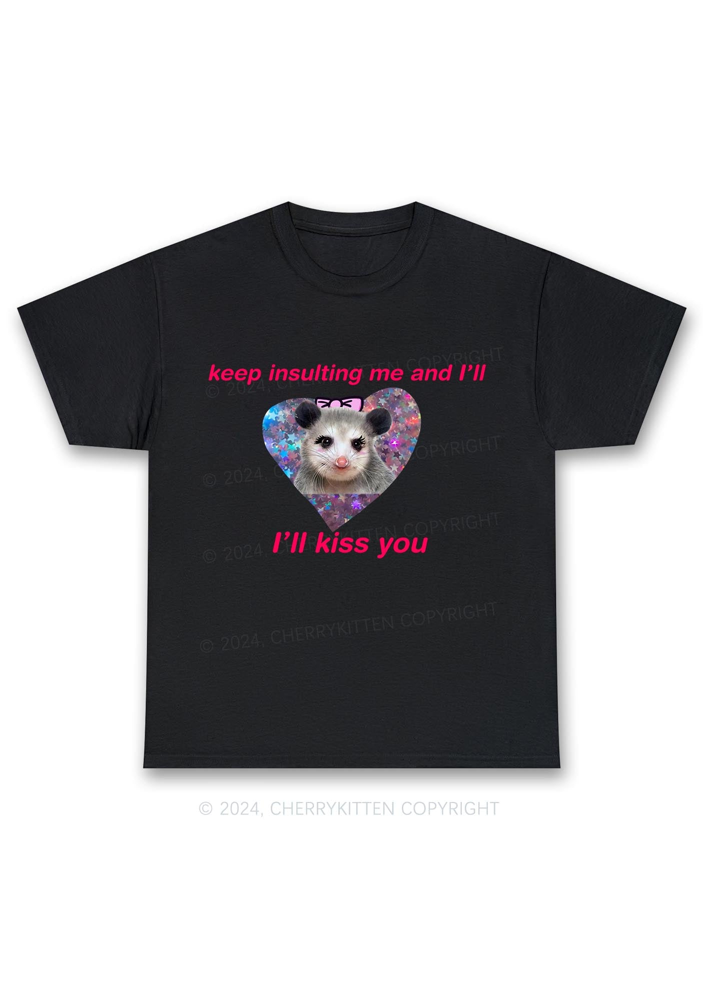 Keep Insulting Me And I'll Kiss You Y2K Chunky Shirt Cherrykitten