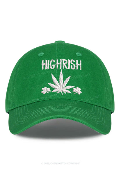 Embroidered Highrish St Patricks Y2K Baseball Cap Cherrykitten