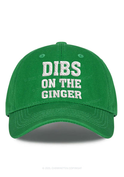 Embroidered Dibs On Ginger St Patricks Y2K Baseball Cap Cherrykitten