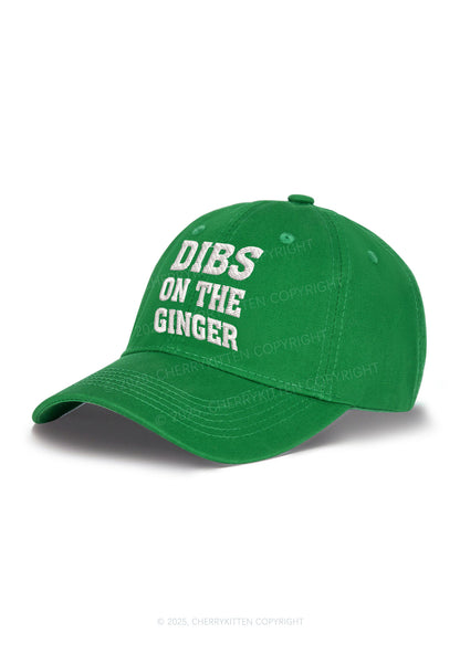 Embroidered Dibs On Ginger St Patricks Y2K Baseball Cap Cherrykitten