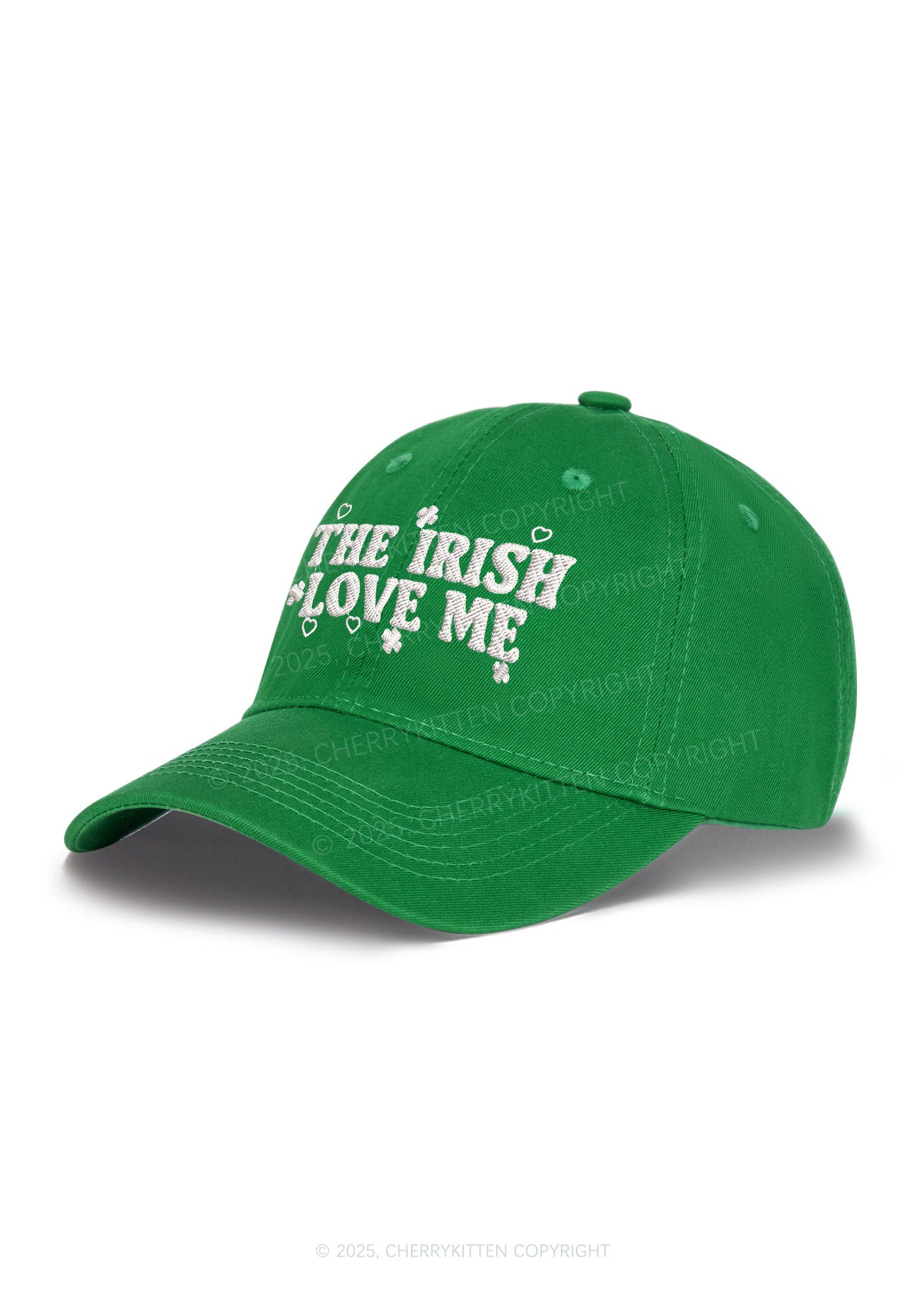 Embroidered Irish Love Me St Patricks Y2K Baseball Cap Cherrykitten