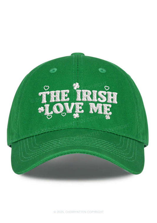 Embroidered Irish Love Me St Patricks Y2K Baseball Cap Cherrykitten