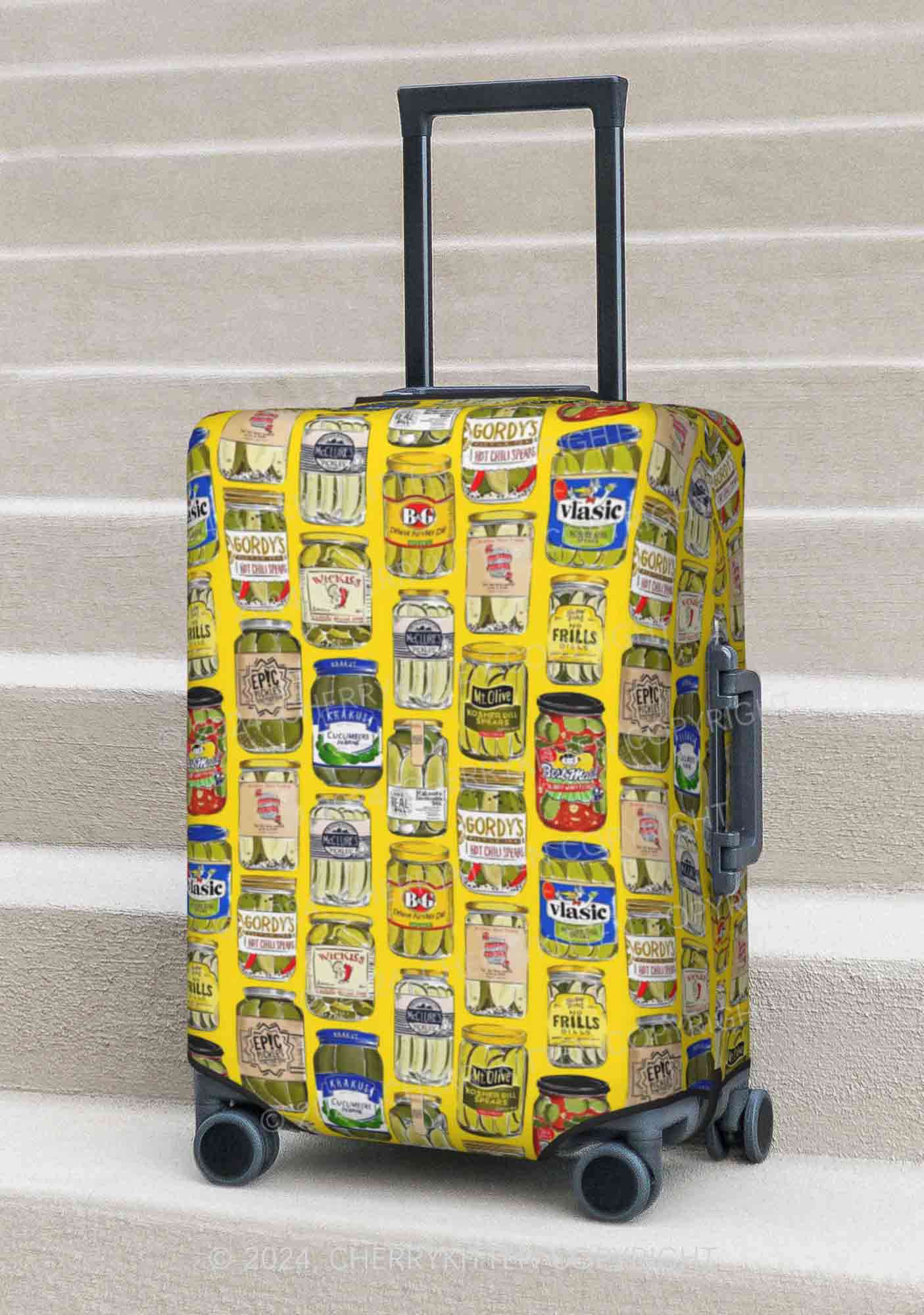 Yellow Pickles Y2K Luggage Cover Cherrykitten