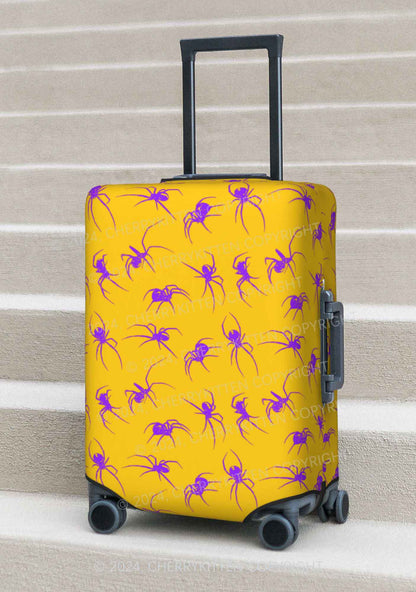 Yellow Spider Y2K Luggage Cover Cherrykitten