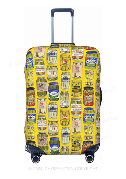 Yellow Pickles Y2K Luggage Cover Cherrykitten