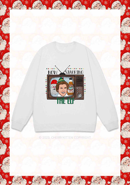 Now Starring The Elf Christmas Y2K Sweatshirt Cherrykitten