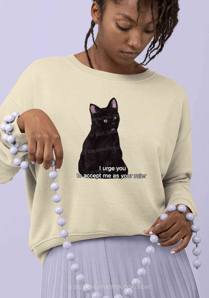 I Urge You To Accept Me As Your Ruler Halloween Y2K Sweatshirt Cherrykitten