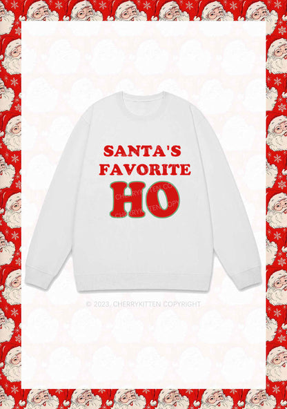 Santa's Favorite Christmas Y2K Sweatshirt Cherrykitten