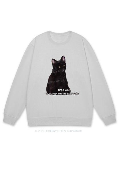 I Urge You To Accept Me As Your Ruler Halloween Y2K Sweatshirt Cherrykitten