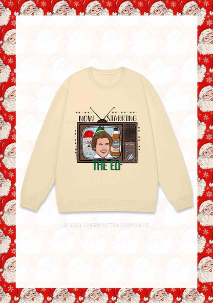 Now Starring The Elf Christmas Y2K Sweatshirt Cherrykitten