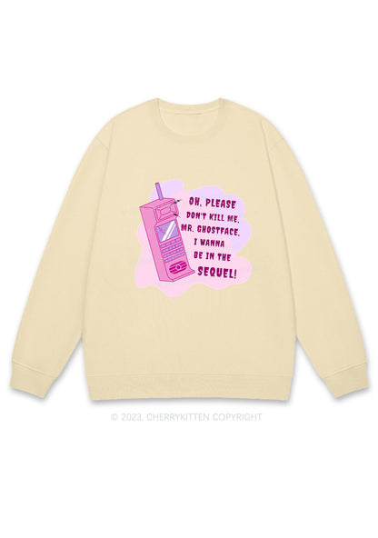 Please Don't Kill Me Halloween Y2K Sweatshirt Cherrykitten