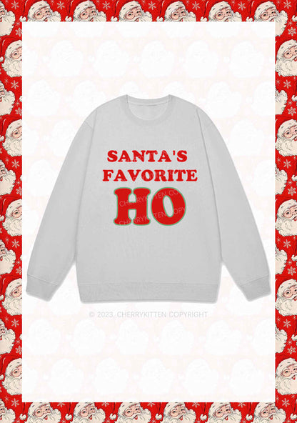 Santa's Favorite Christmas Y2K Sweatshirt Cherrykitten