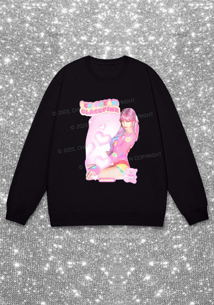 Pink Ice Cream Kpop Y2K Sweatshirt Cherrykitten