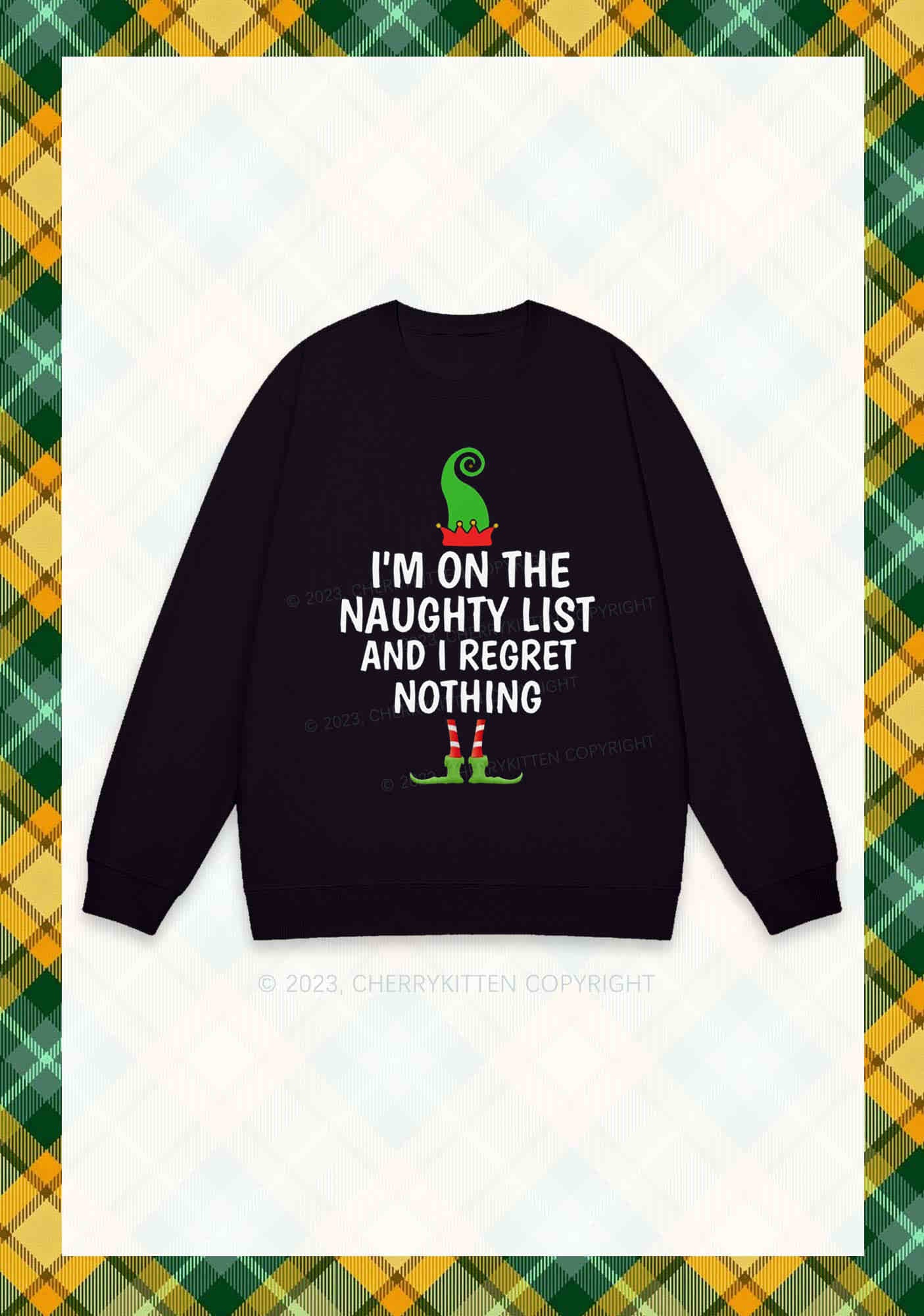 I'm On The Naughty List Christmas Y2K Sweatshirt Cherrykitten