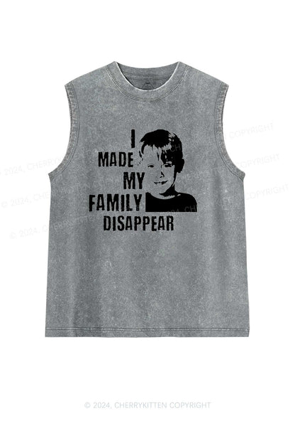 Christmas Family Disappear Y2K Washed Tank Cherrykitten