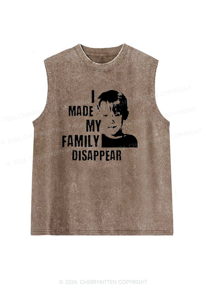 Christmas Family Disappear Y2K Washed Tank Cherrykitten