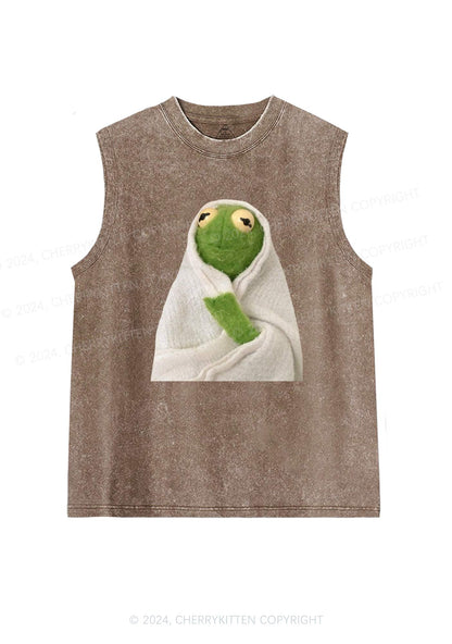 Lonely Frog Y2K Washed Tank Cherrykitten