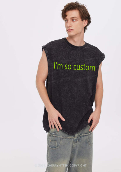 I'm So Custom Y2K Washed Tank Cherrykitten