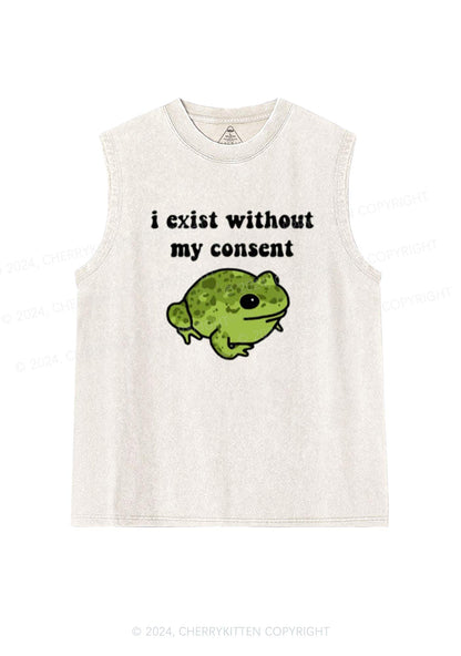 Exist Without My Consent Y2K Washed Tank Cherrykitten