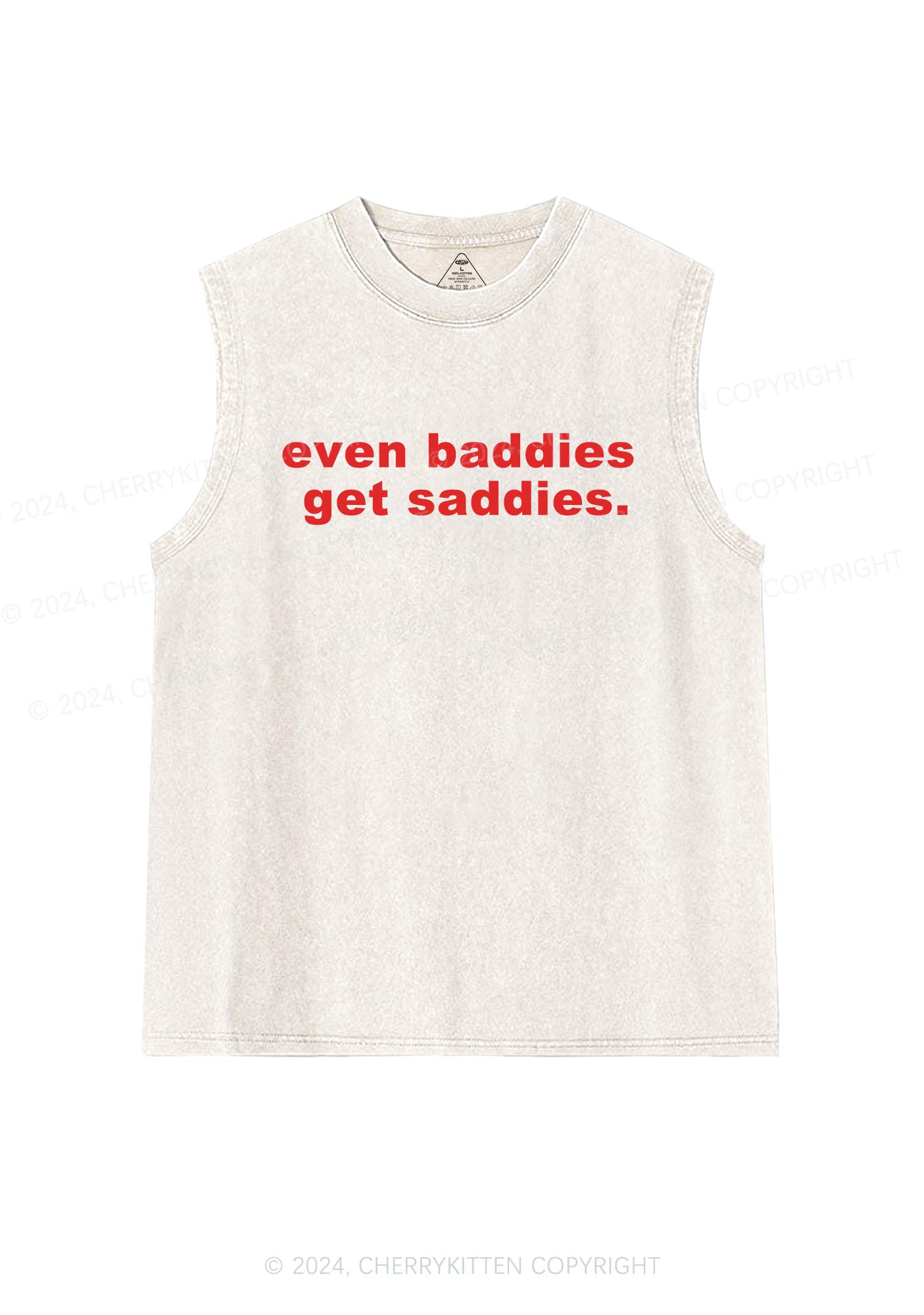 Baddies Saddies Y2K Washed Tank Cherrykitten