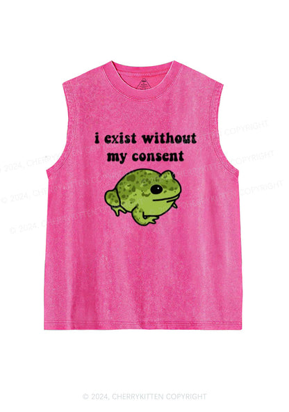 Exist Without My Consent Y2K Washed Tank Cherrykitten