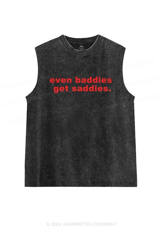 Baddies Saddies Y2K Washed Tank Cherrykitten