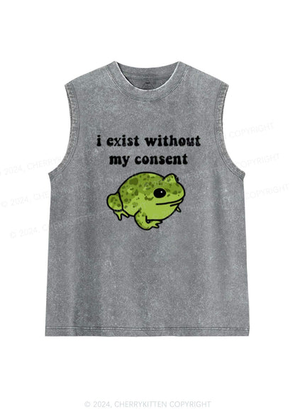 Exist Without My Consent Y2K Washed Tank Cherrykitten