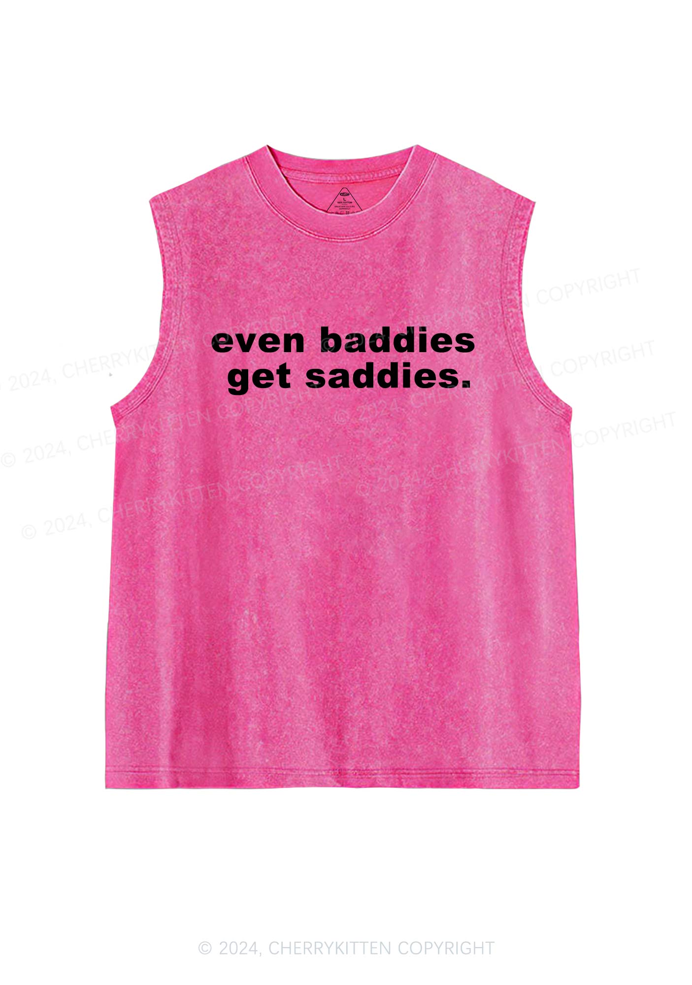 Baddies Saddies Y2K Washed Tank Cherrykitten