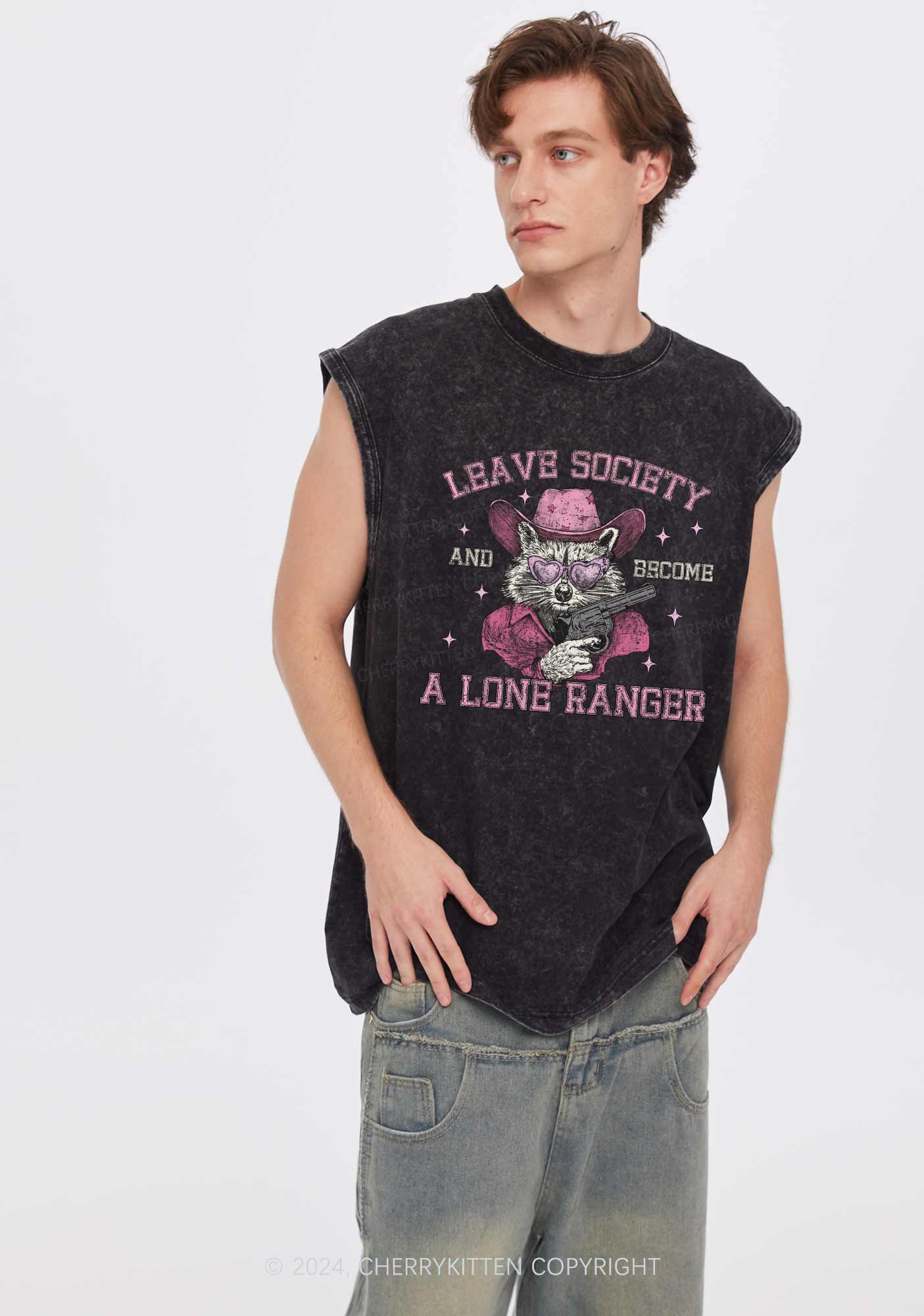 Leave Society Y2K Washed Tank Cherrykitten