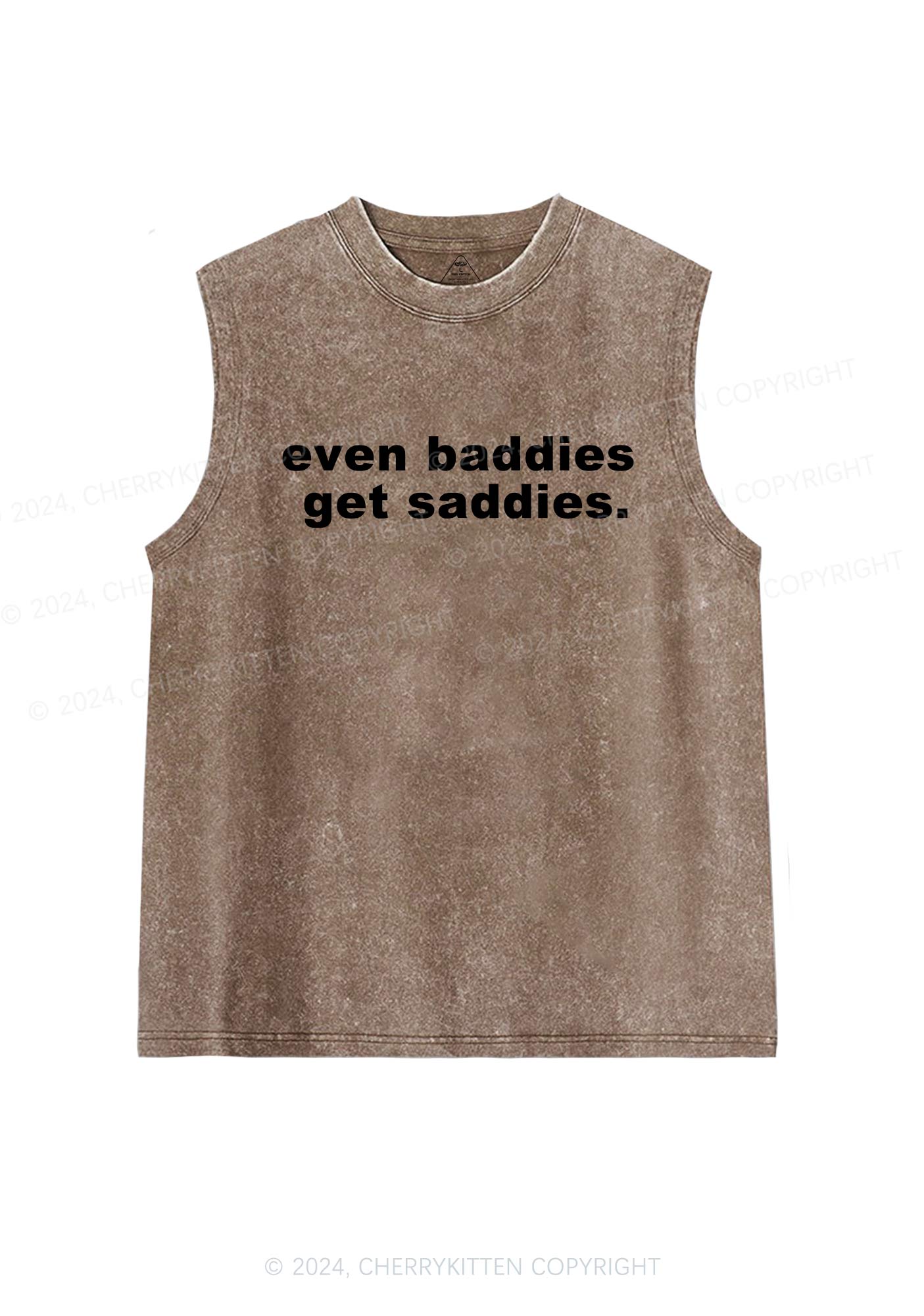 Baddies Saddies Y2K Washed Tank Cherrykitten