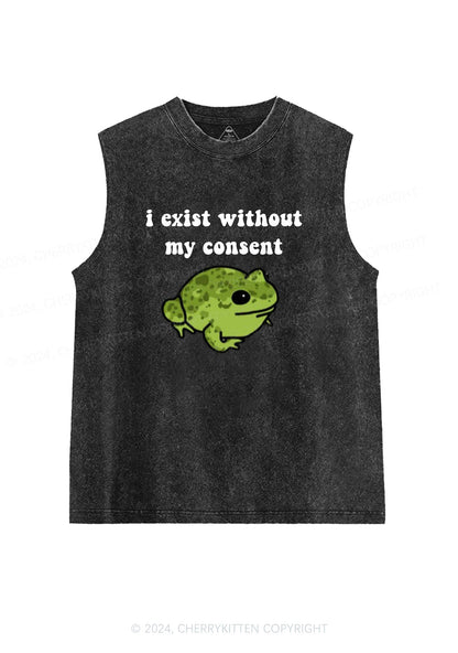 Exist Without My Consent Y2K Washed Tank Cherrykitten