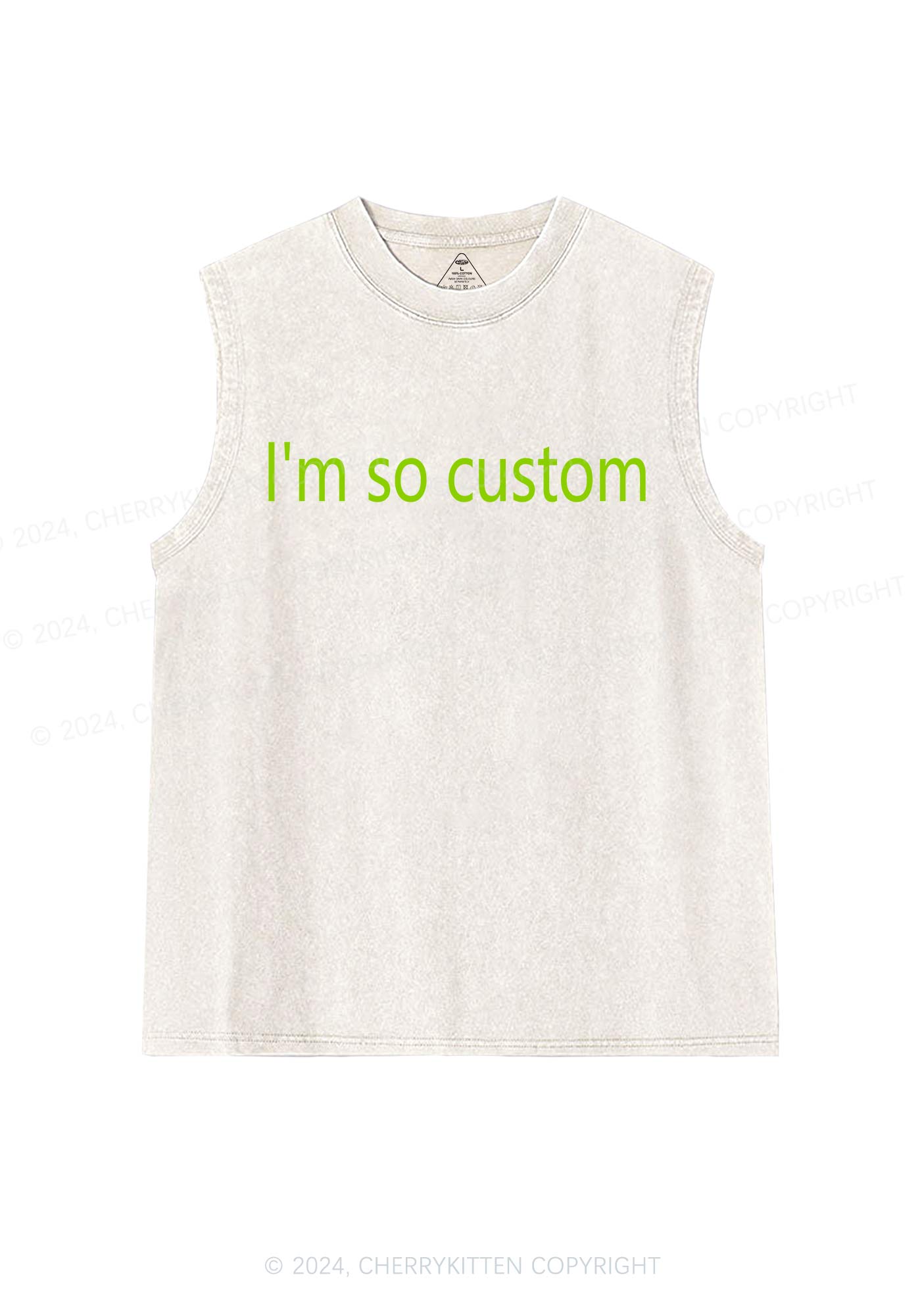 I'm So Custom Y2K Washed Tank Cherrykitten