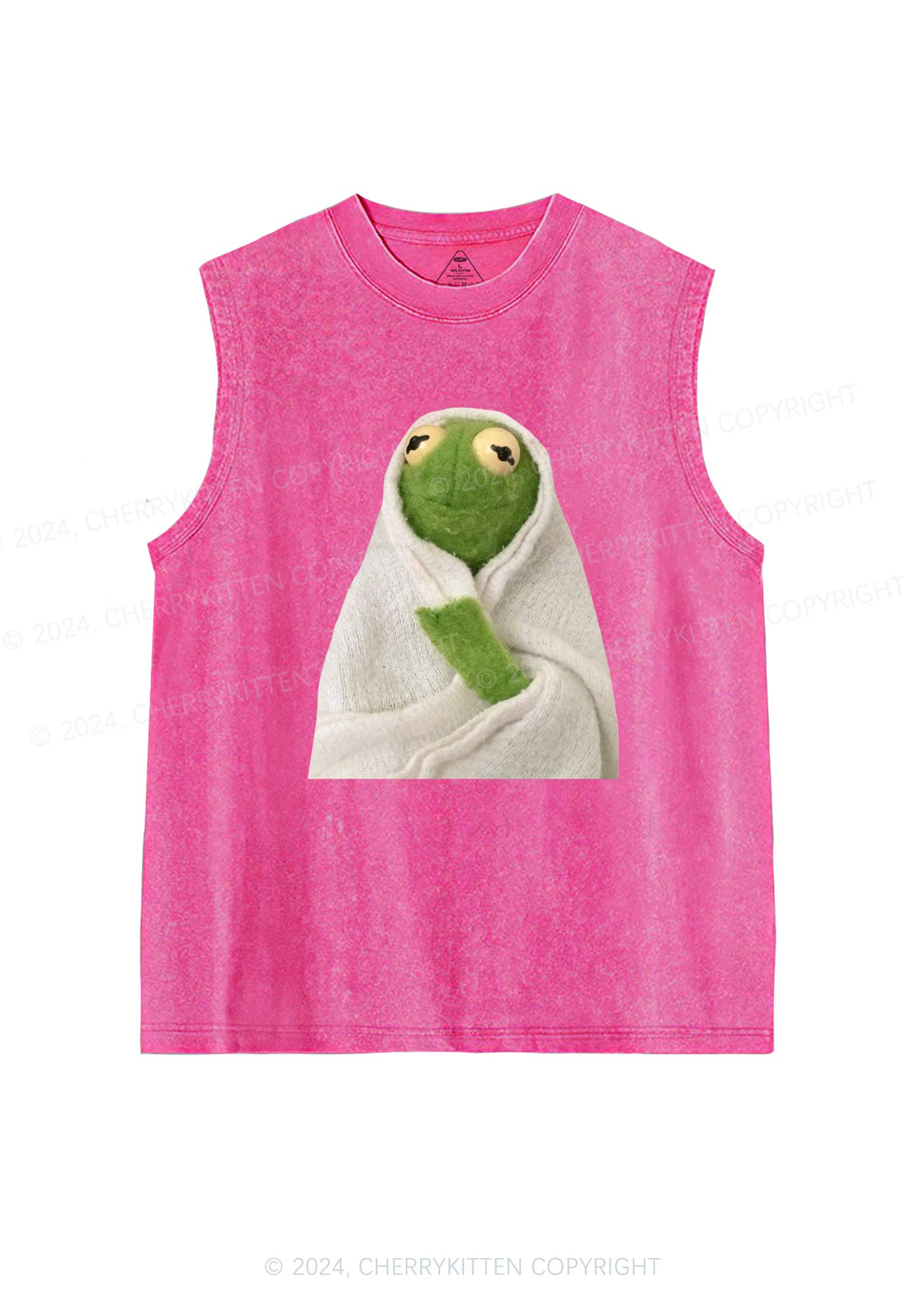 Lonely Frog Y2K Washed Tank Cherrykitten