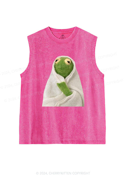 Lonely Frog Y2K Washed Tank Cherrykitten